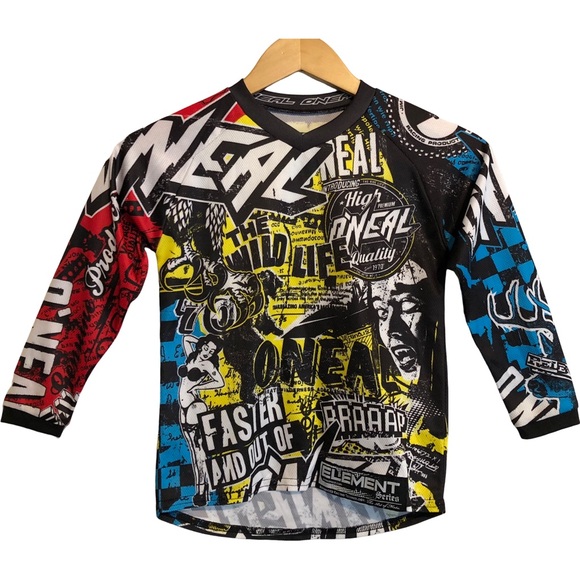 New O'Neal Element Motocross Youth MX ATV Moto Dirt Bike Off Road Jersey S - Picture 12 of 12